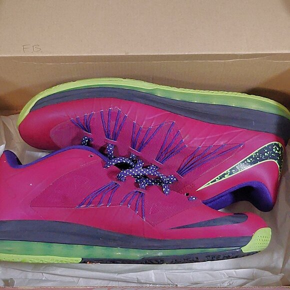 Size 11.5 - Nike Air Max LeBron 10 Low LeBroncurial Beautiful Vibrant Colors - Picture 1 of 9